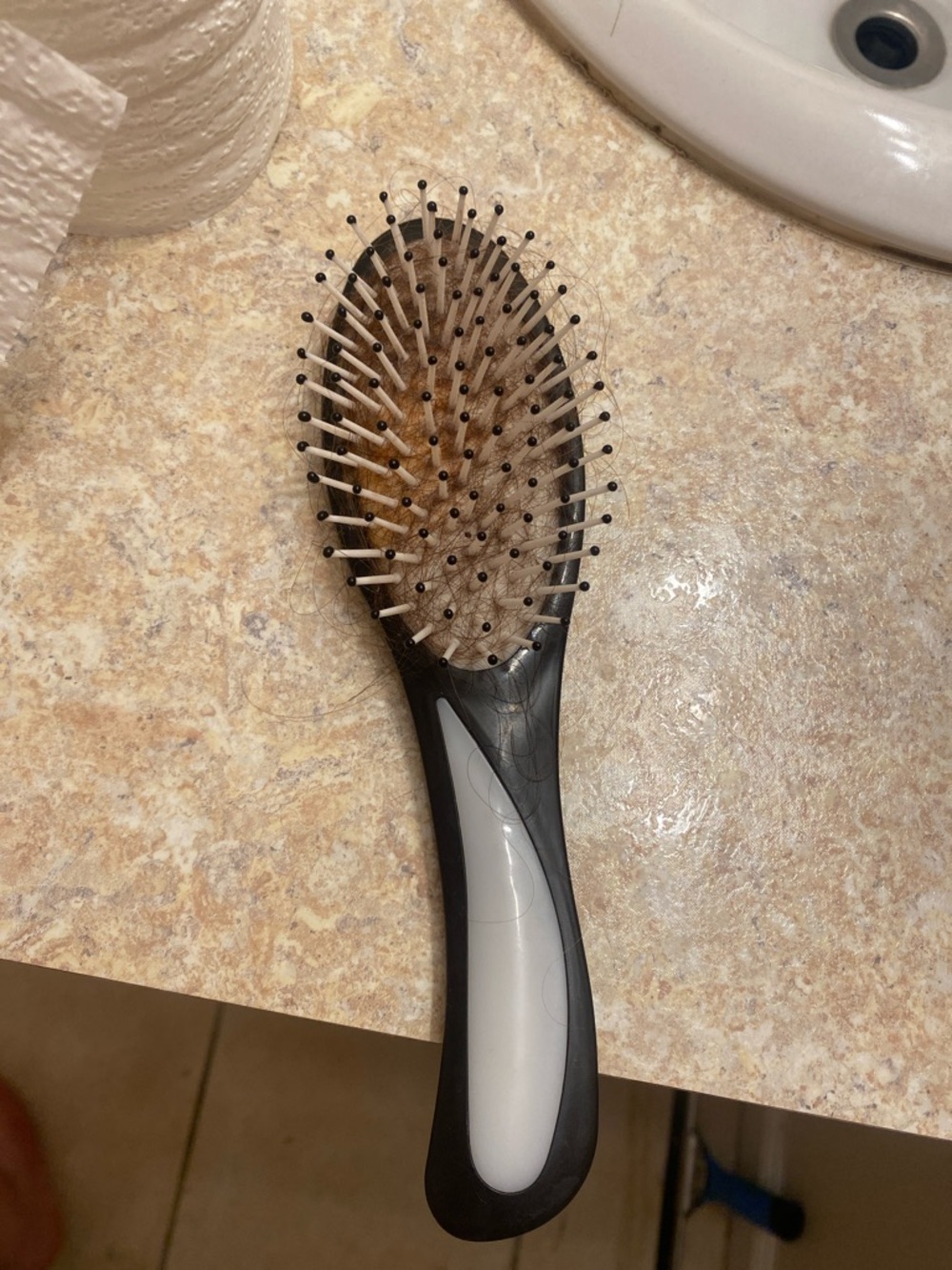 Gucci Black and White Padded Hair Brush